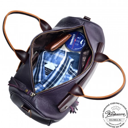 Женская кожаная сумка "Византия" (баклажан)